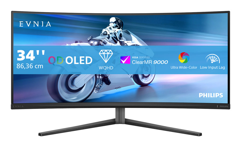Philips Evnia 6000 34M2C6500/00 écran plat de PC 86,4 cm (34") 3440 x 1440 pixels Wide Quad HD QD-OLED Gris