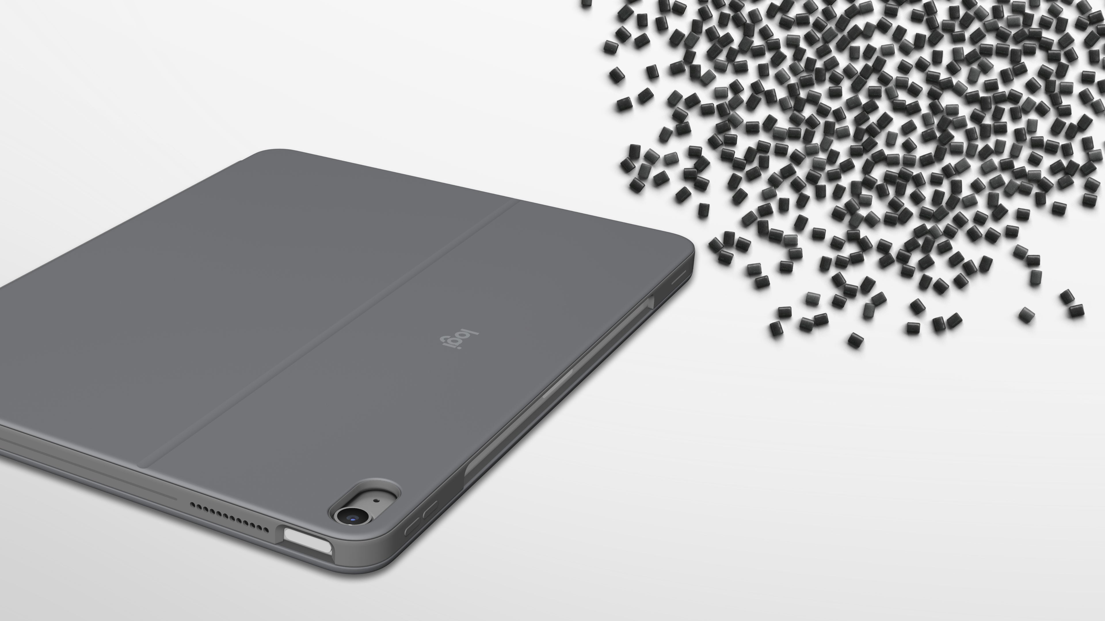 Logitech Combo Touch QWERTY Danés, Finlandés, Noruego, Sueco Smart Connector Gris