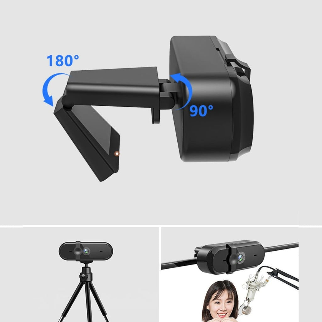 Webcam avec microphone pour ordinateur, USB 3.0, cache, Full HD 1080p, Zenwire W6