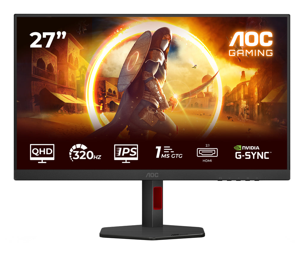 AOC G4 Q27G4SRU écran plat de PC 68,6 cm (27") 2560 x 1440 pixels Quad HD LED Noir, Rouge