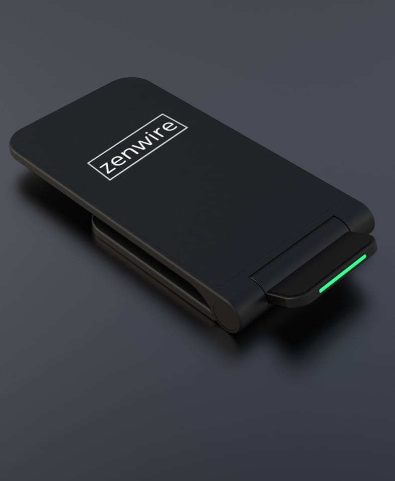 Chargeur sans fil rapide à induction, station de recharge USB-C QI 15 W FAST Zenwire X18A