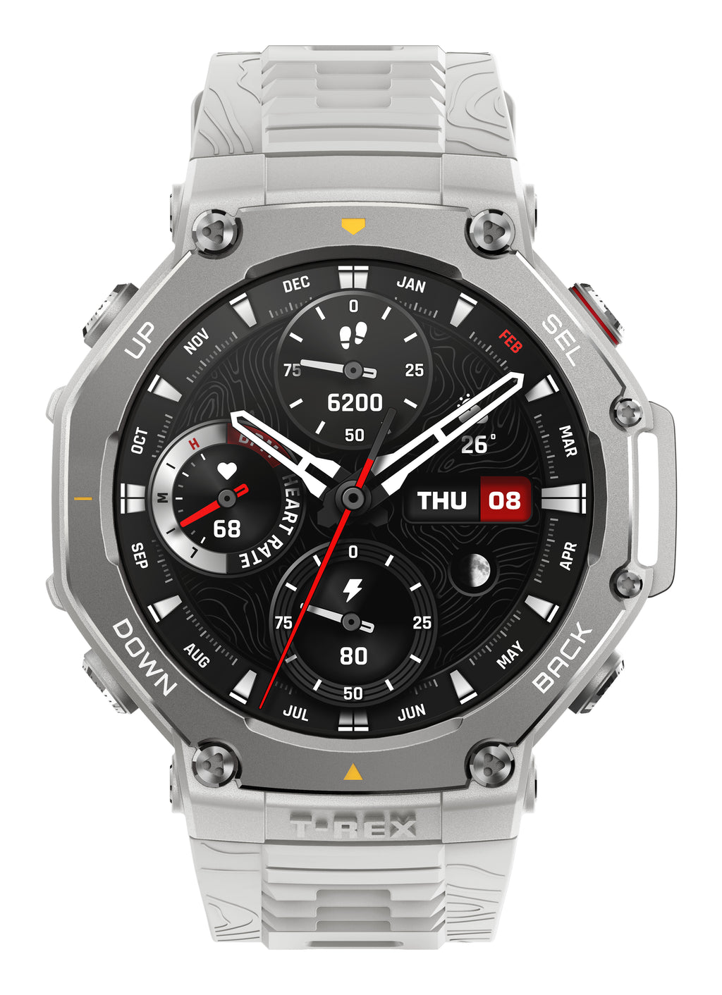 Amazfit T-Rex 3 3,81 cm (1.5") AMOLED Numérique 480 x 480 pixels Écran tactile Acier inoxydable GPS (satellite)