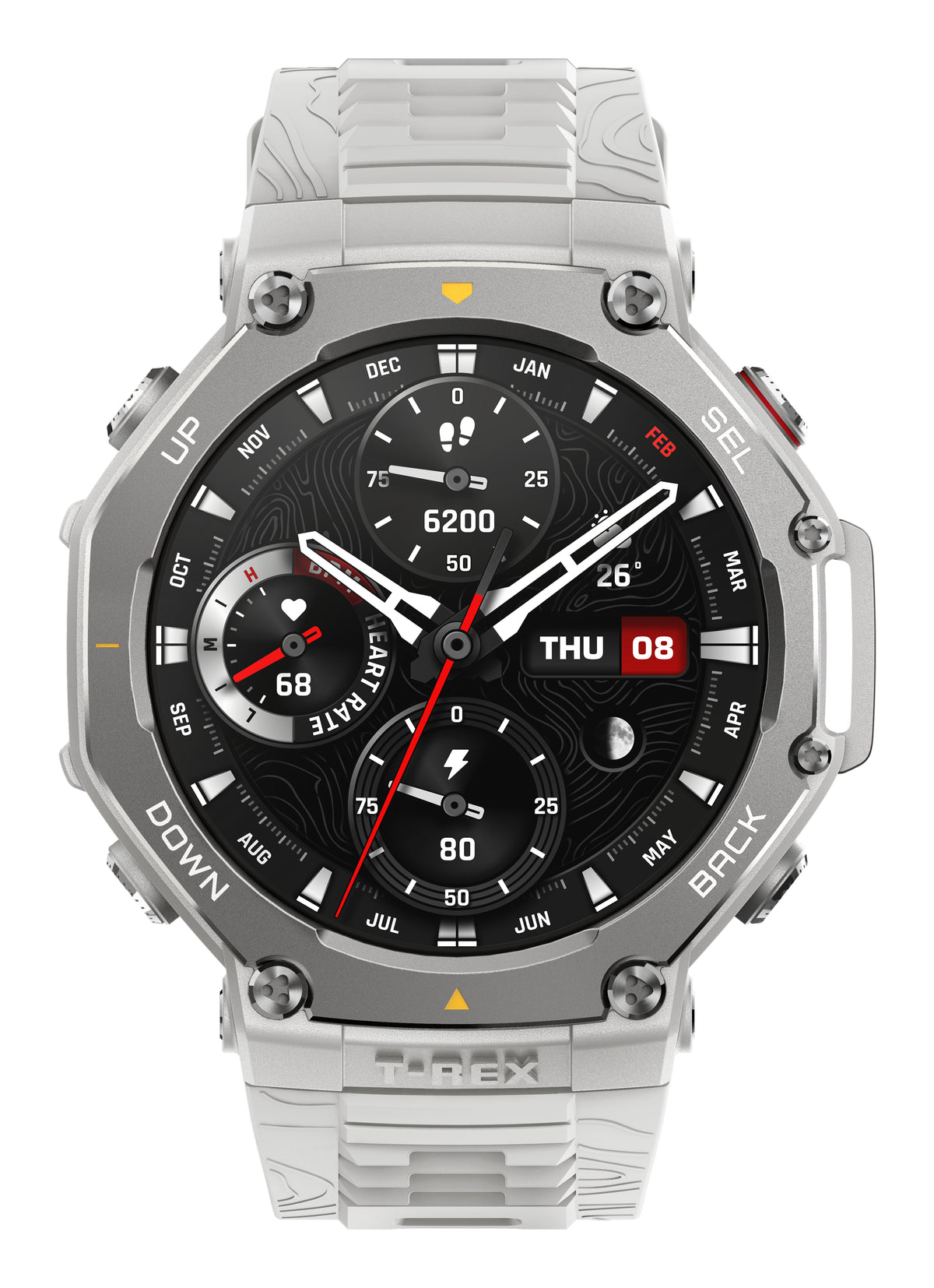 Amazfit T-Rex 3 3,81 cm (1.5") AMOLED Numérique 480 x 480 pixels Écran tactile Acier inoxydable GPS (satellite)