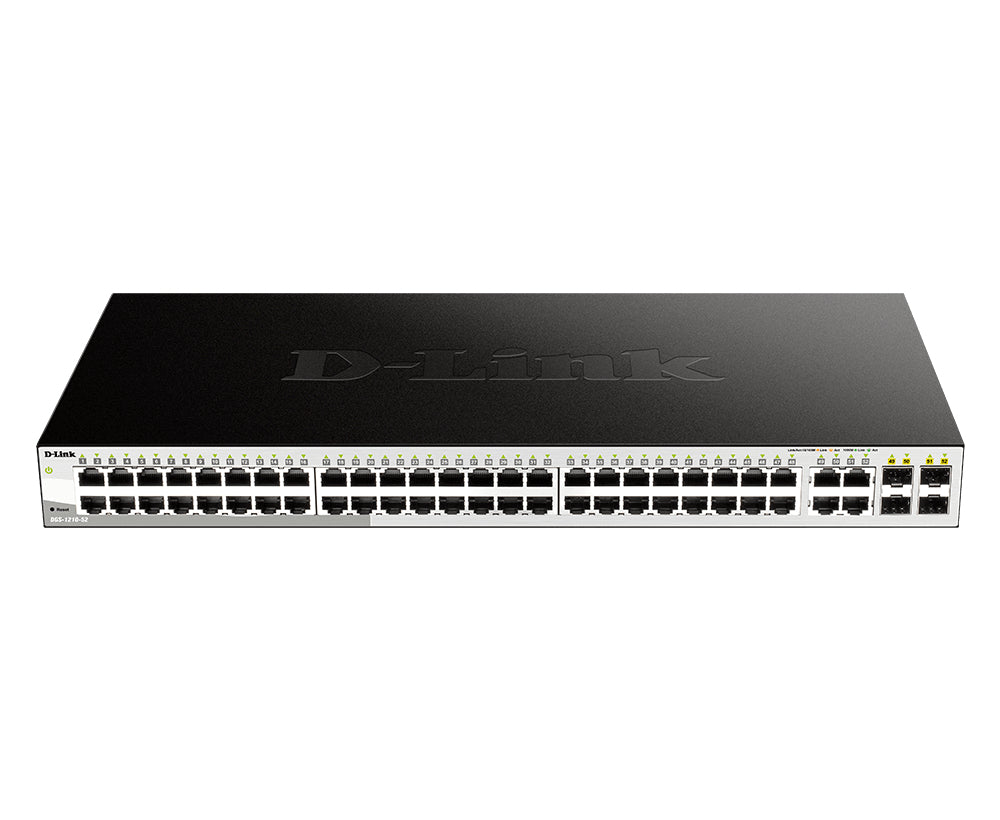 D-Link DGS-1210-52 Géré L2 Gigabit Ethernet (10/100/1000) 1U Noir