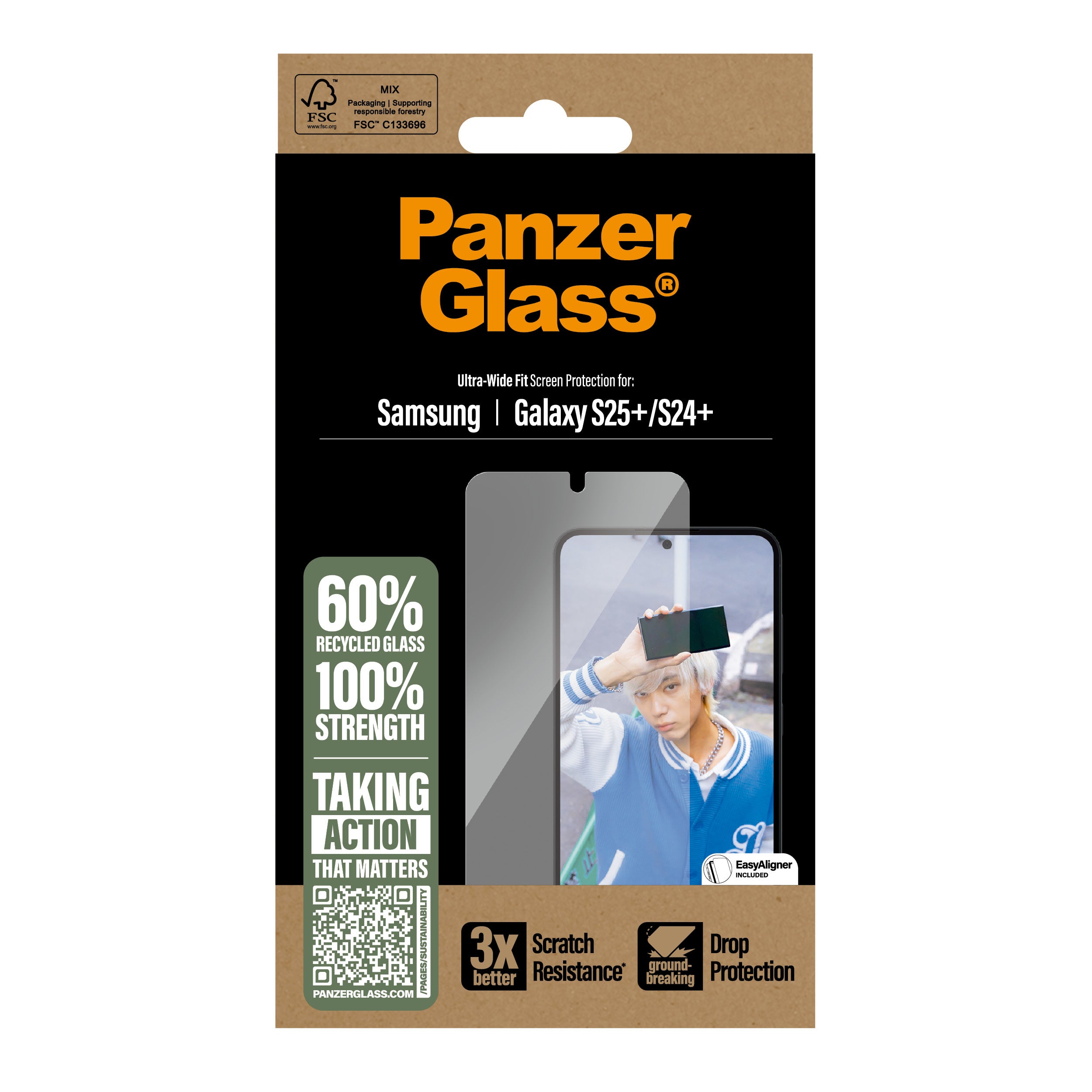 PanzerGlass PanzerGlass ® Screen Protector Samsung Galaxy S25+ | S24+ | Ultra-Wide Fit Protection d'écran transparent 1 pièce(s)