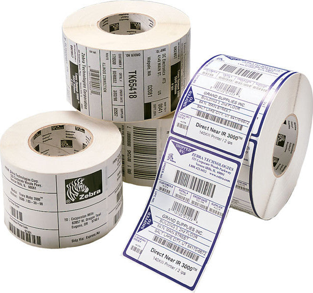 Zebra Z-Select 2000T Étiquettes Adhésives Blanches, 10,2 x 7,6 cm, Transfert Thermique, Permanent, 8952 étiquettes