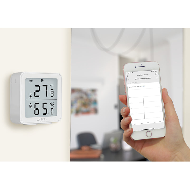 LogiLink SC0116 hygromètre et psychromètre Intérieure Hygromètre électronique Blanc