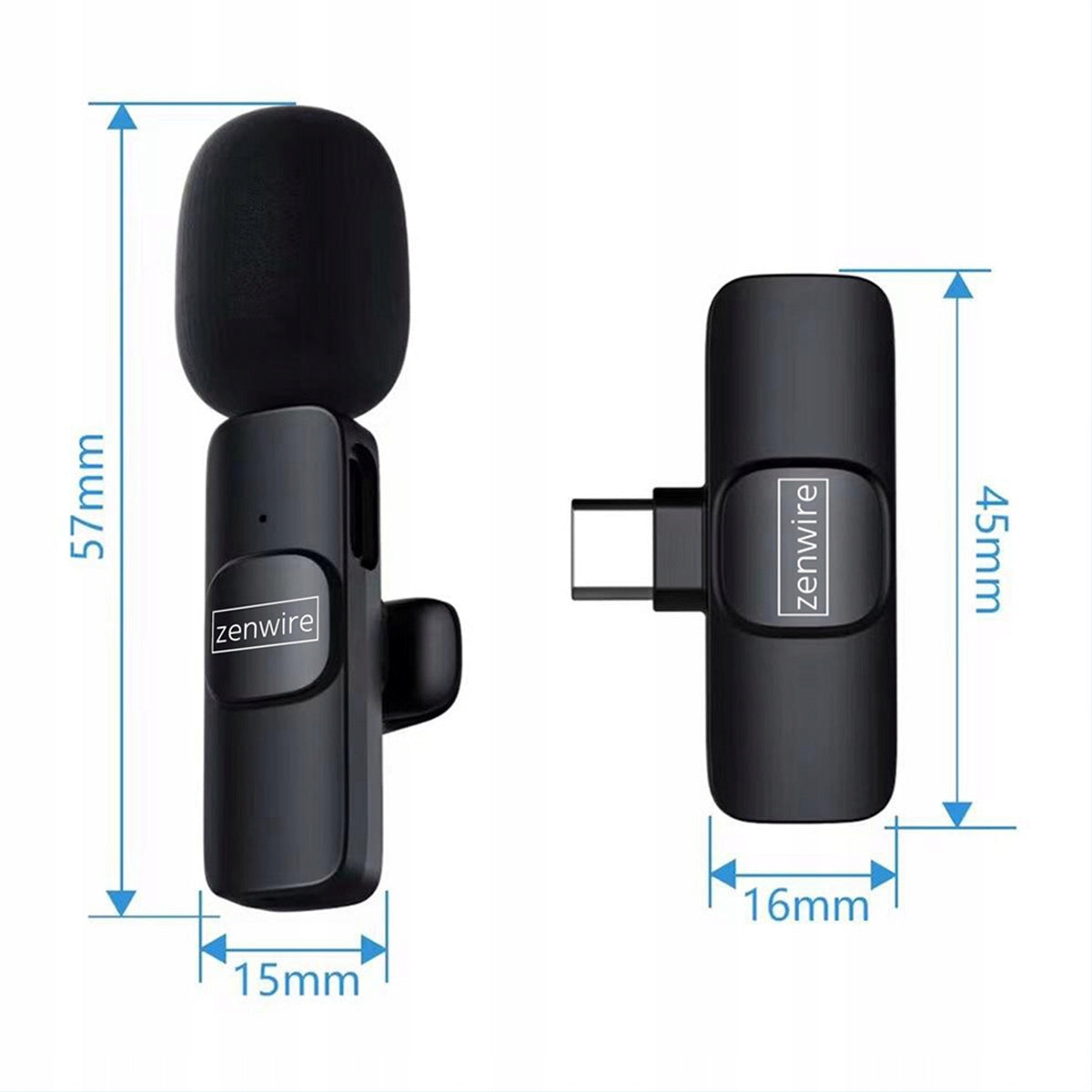 Mini micro-cravate sans fil à effet de surface pour téléphone et ordinateur, USB-C, Zenwire TrueTone K1