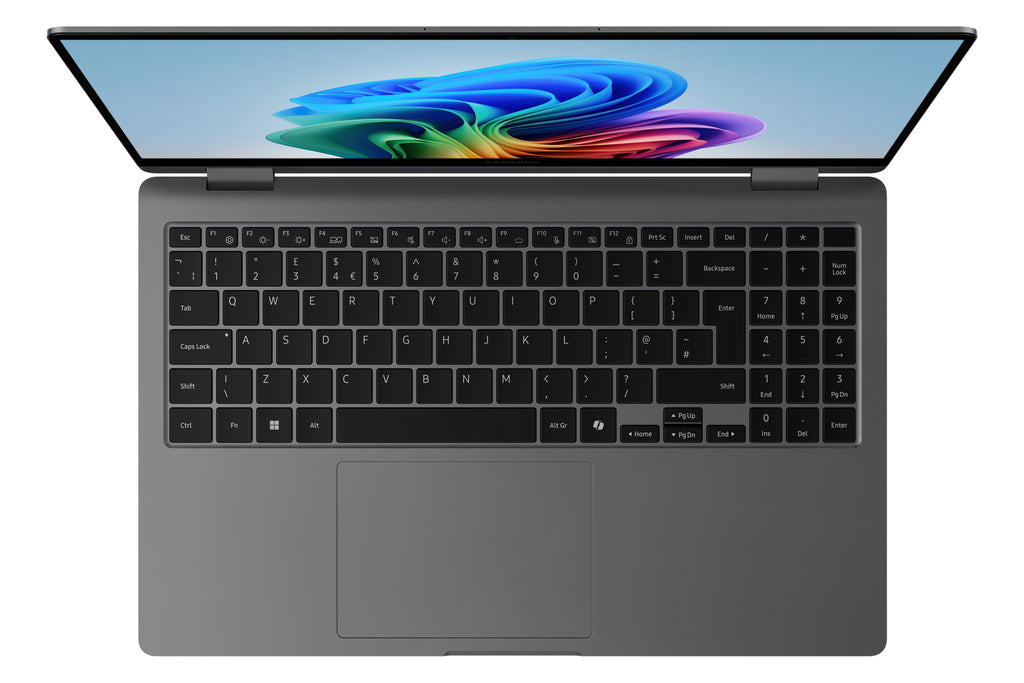 Samsung Galaxy Book5 360 Intel Core Ultra 7 256V Hybride (2-en-1) 39,6 cm (15.6") Écran tactile Full HD 16 Go LPDDR5x-SDRAM 512 Go SSD Wi-Fi 7 (802.11be) Windows 11 Pro Allemand Gris