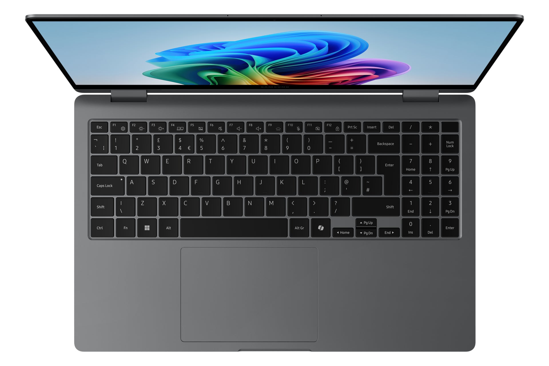 Samsung Galaxy Book5 360 Intel Core Ultra 7 256V Hybride (2-en-1) 39,6 cm (15.6") Écran tactile Full HD 16 Go LPDDR5x-SDRAM 512 Go SSD Wi-Fi 7 (802.11be) Windows 11 Pro Allemand Gris