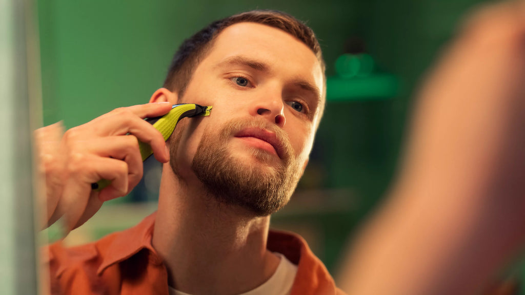 Philips Norelco OneBlade QP2824/10 rasoir pour homme Rasoir à grille Tondeuse Gris, Citron vert