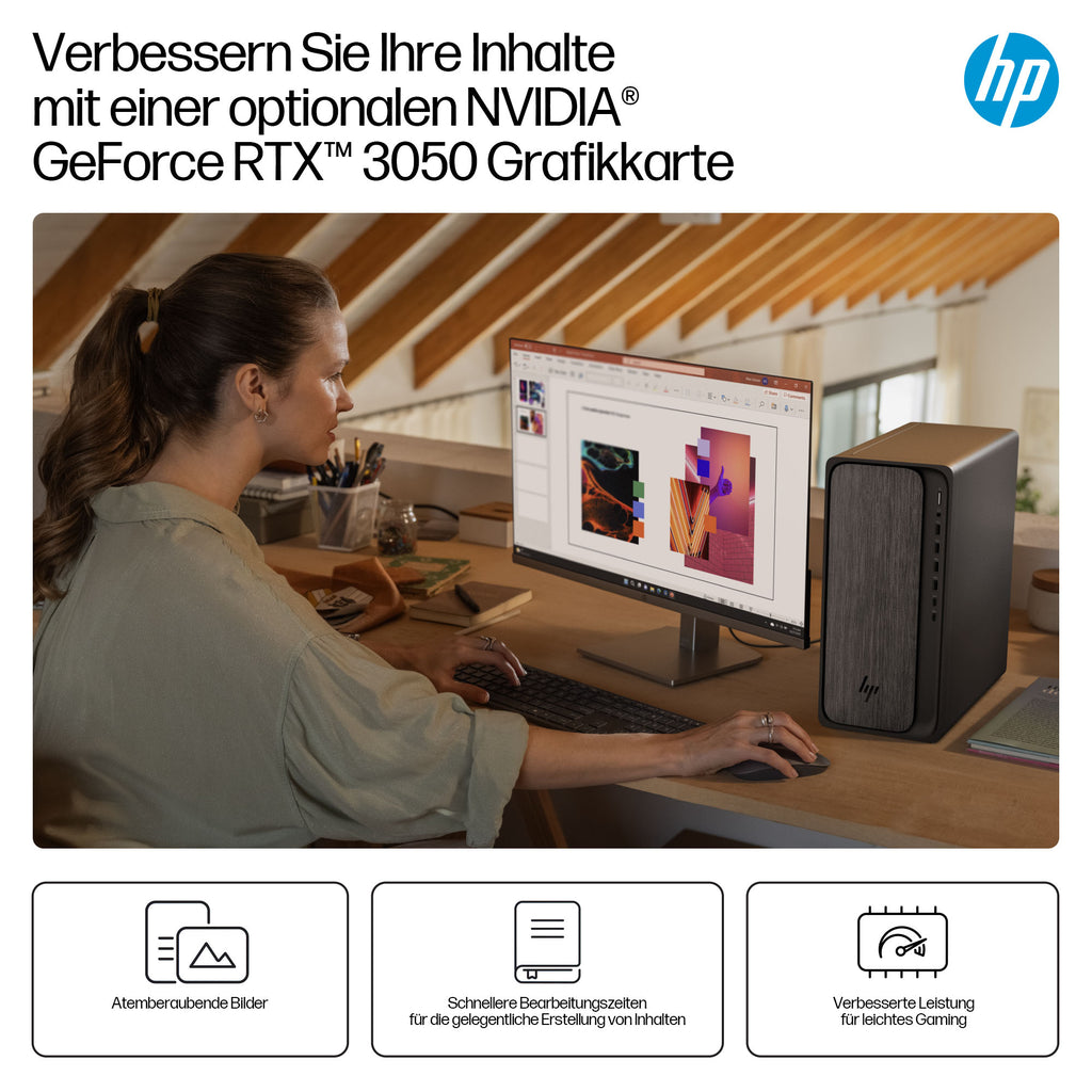 HP OmniDesk M02-0153ng Tour, AMD Ryzen 5 8500G, 16GB RAM, 512GB SSD, AMD Radeon 740M, Windows 11 Home