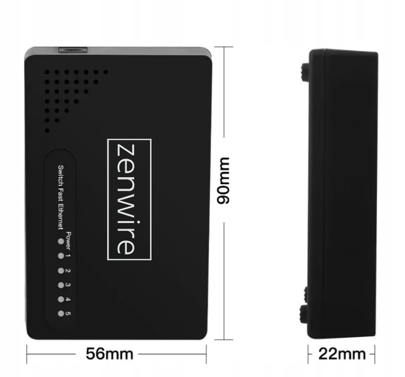 Commutateur LAN Zenwire SG1005 à 5 ports Gigabit Ethernet 1 000 Mbps