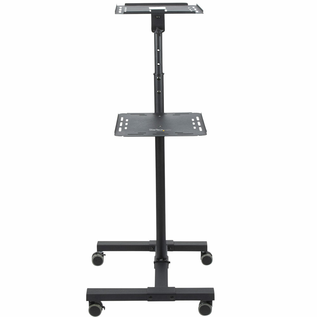 StarTech.com Table Vidéoprojecteur et Ordinateur Portable, Support Robuste 2 Étagères, Ajustable en Hauteur, Chariot Mob