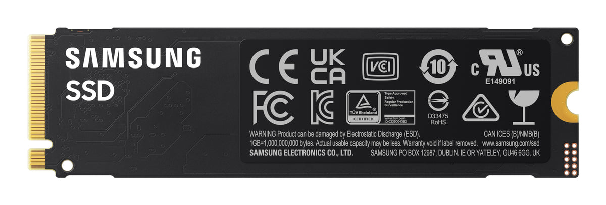 Samsung 990 Basic SSD 1To M.2 NVMe PCIe 4.0, Lecture jusqu'à 7150 Mo/s, Écriture jusqu'à 6450 Mo/s