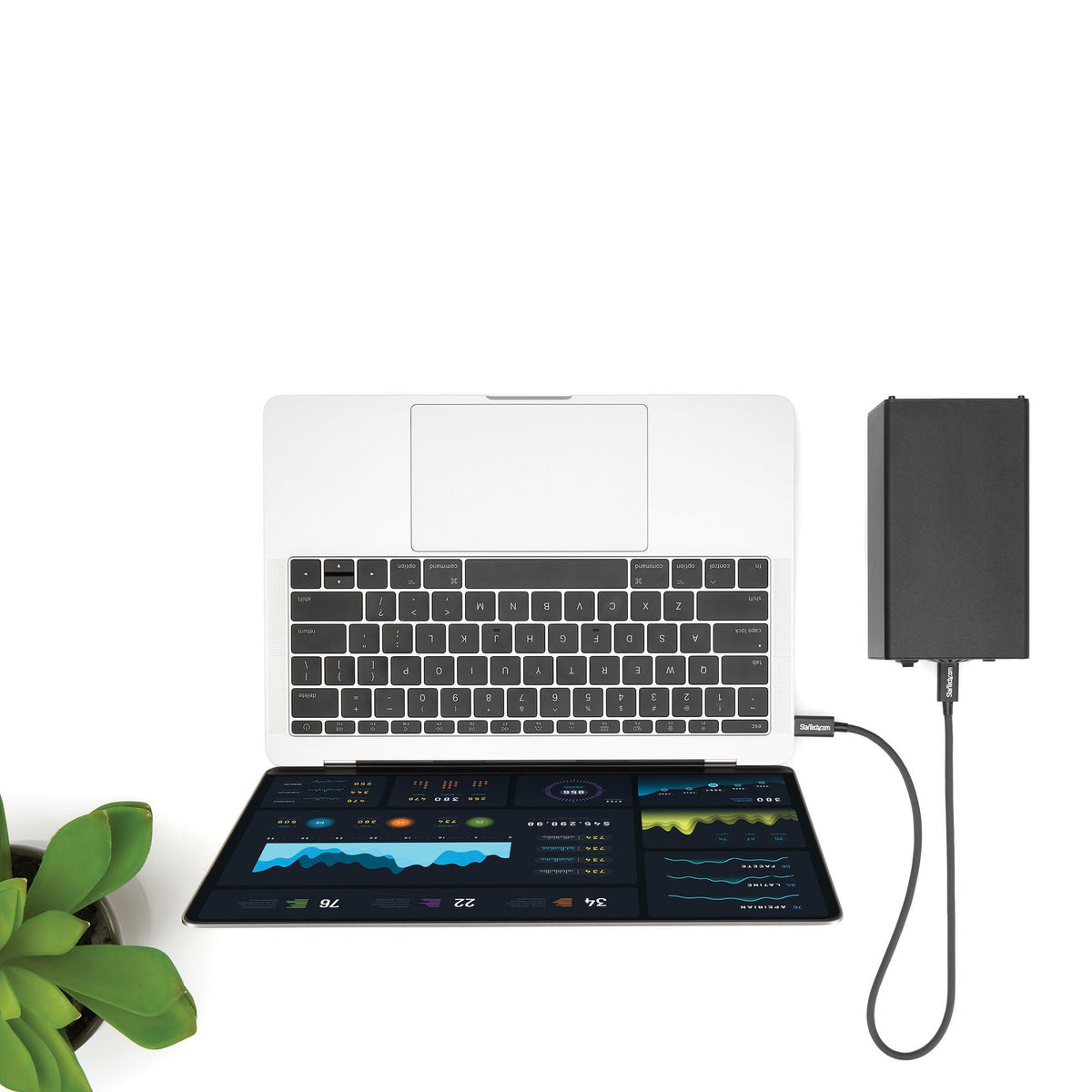 StarTech.com Câble Thunderbolt 3 USB-C 40 Gb/s, 50 cm, Compatible Thunderbolt, USB et DisplayPort, M/M