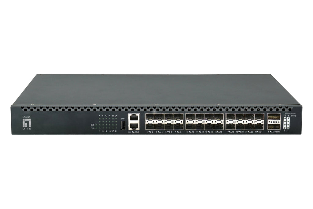 LevelOne XQS-3126 Commutateur Réseau Géré L3, Noir