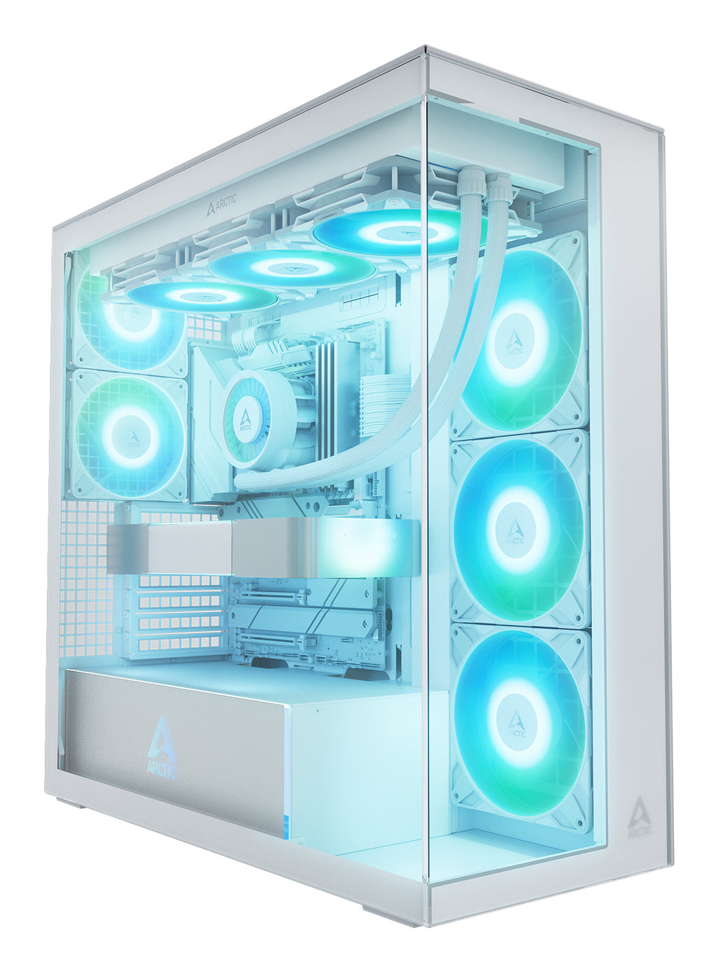 ARCTIC Xtender White (Clear Glass) Midi Tower Blanc