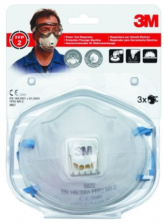 3M 8822C3 Masque anti-poussière 3 pièce(s) FFP2