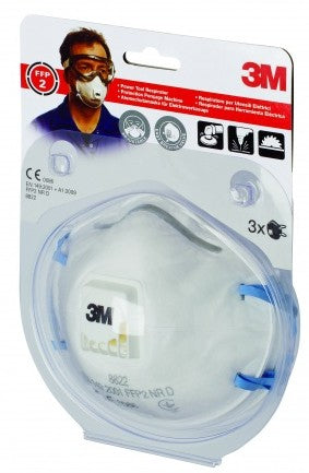 3M 8822C3 Masque anti-poussière 3 pièce(s) FFP2