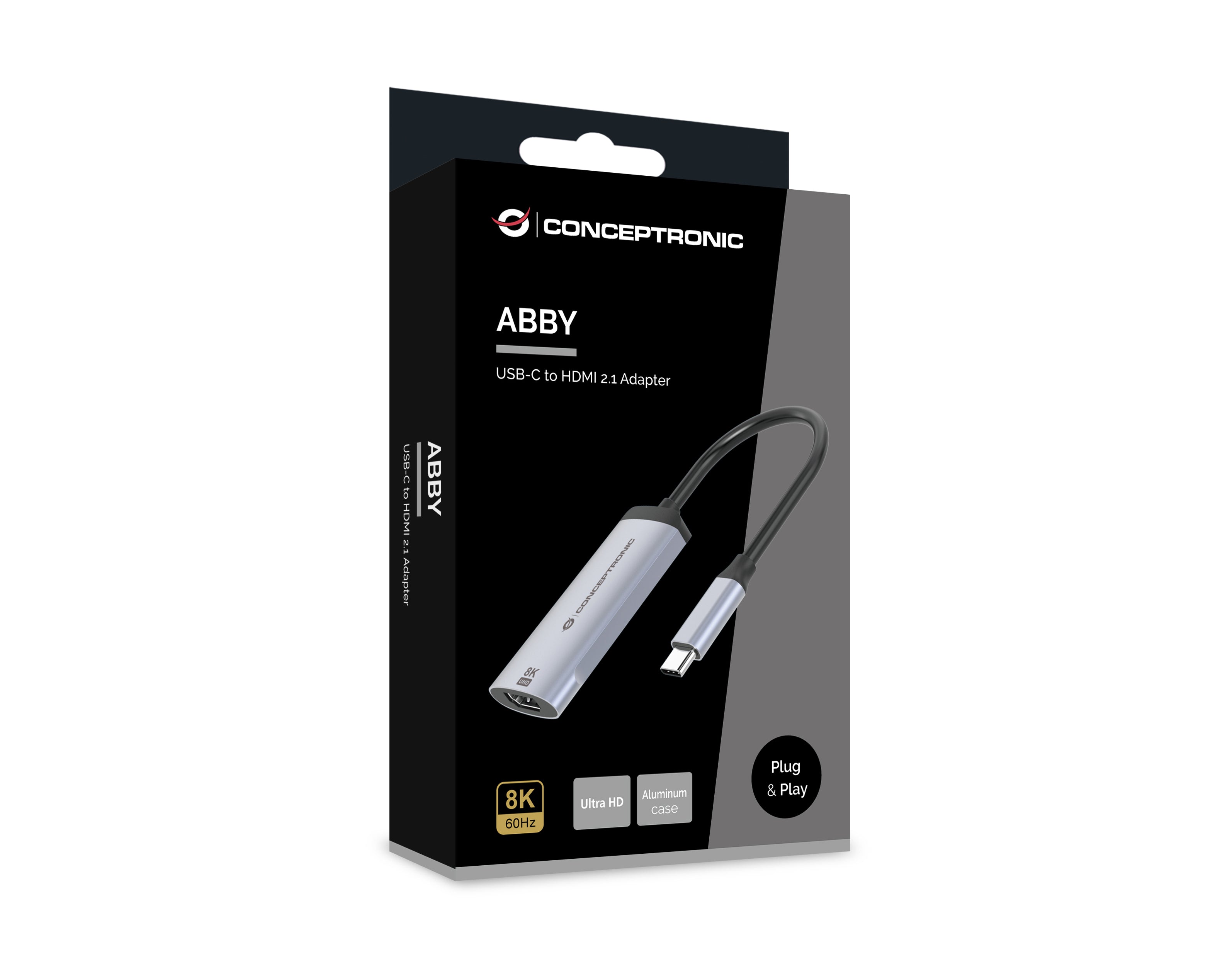 Conceptronic ABBY23G adaptateur graphique USB 7680 x 4320 pixels Argent