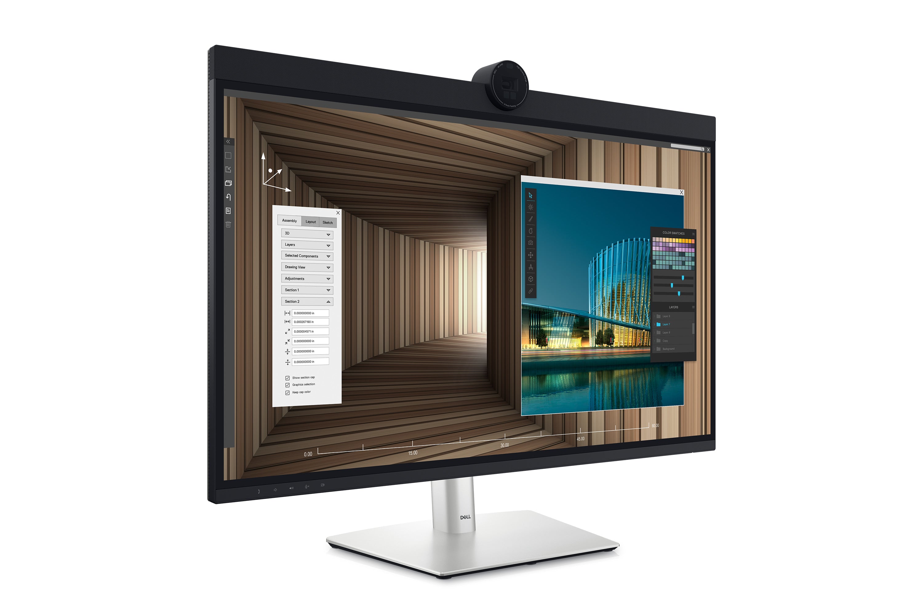 DELL UltraSharp U3224KBA écran plat de PC 80 cm (31.5") 6144 x 3456 pixels 6K Ultra HD LCD Noir, Argent