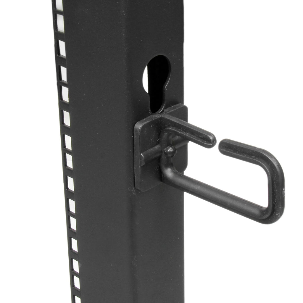 StarTech.com Rack Serveur Mobile 12U 4 Poteaux, Rack Réseau 19" 4 Poteaux avec Roulettes, Rack Roulant avec Profondeur Ajustable pour PC/AV/Données/Informatique - Roulettes, Pieds de nivellement ou Fixation au Sol