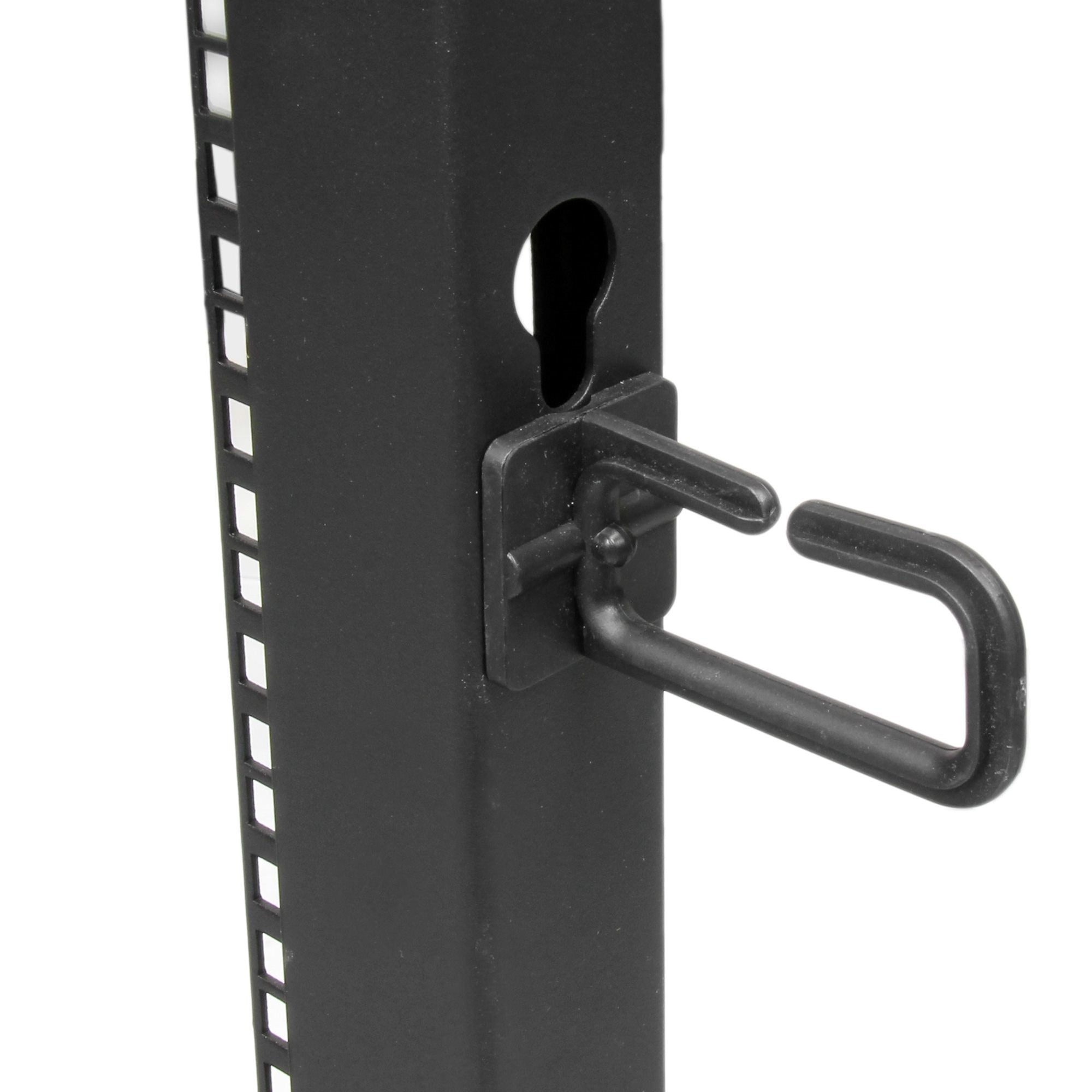StarTech.com Rack Serveur Mobile 12U 4 Poteaux, Rack Réseau 19" 4 Poteaux avec Roulettes, Rack Roulant avec Profondeur Ajustable pour PC/AV/Données/Informatique - Roulettes, Pieds de nivellement ou Fixation au Sol