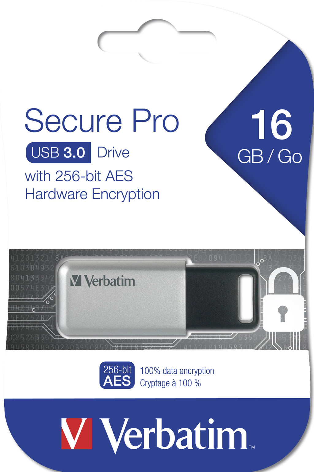 Verbatim Clé Secure Pro USB 3.0, 16 Go