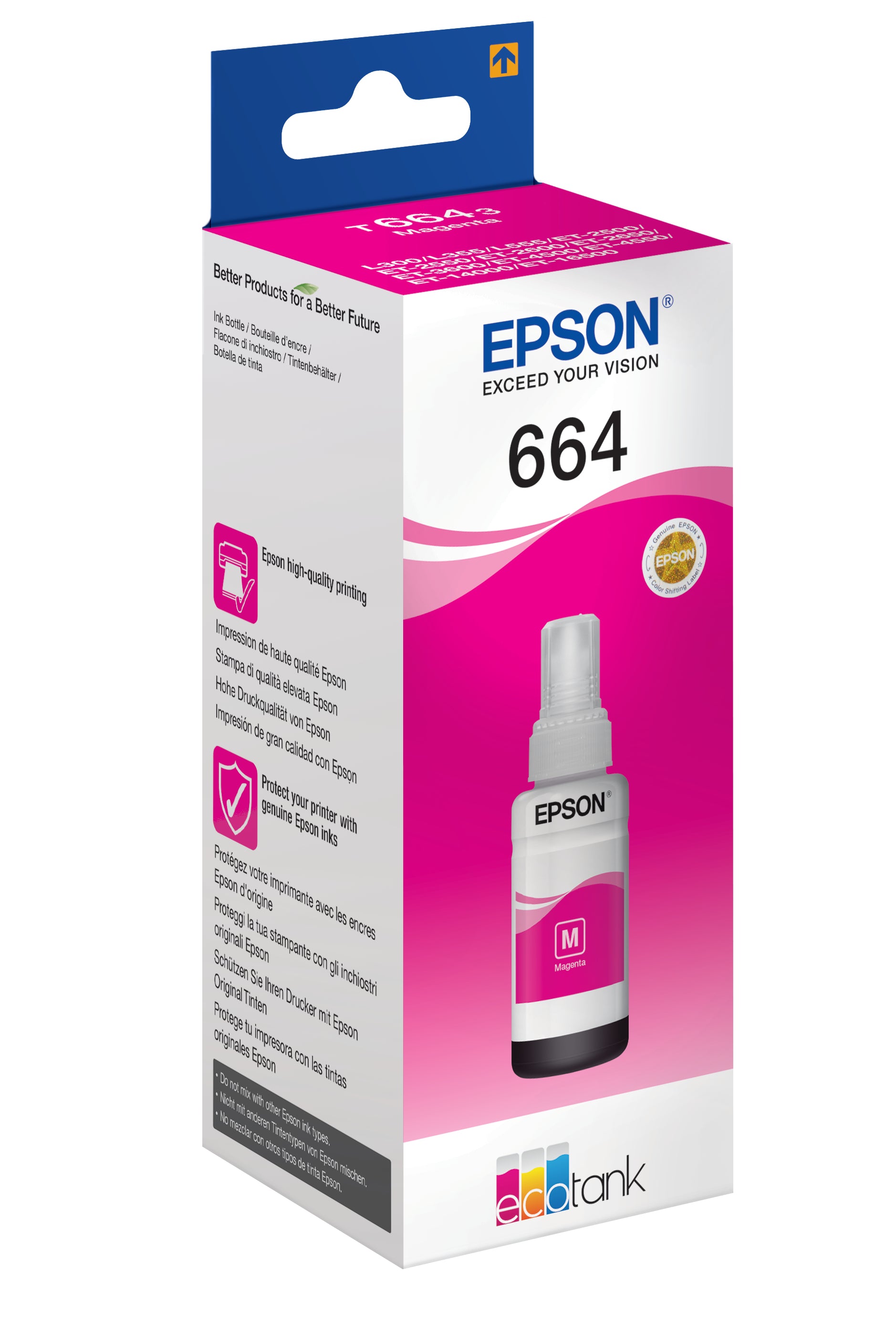 Epson 664 Ecotank Magenta ink bottle