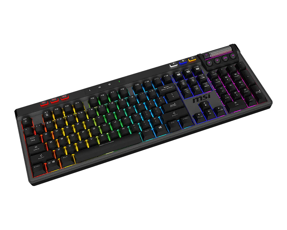 MSI STRIKE PRO WIRELESS clavier Gaming USB + Bluetooth QWERTY Anglais américain Noir