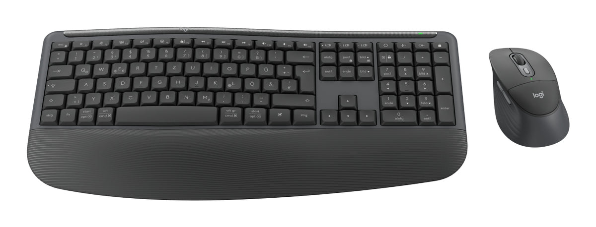 Logitech Signature Comfort Plus Combo MK880 for Business Sæt med mus og tastatur Pressestempel Trådløs Tysk