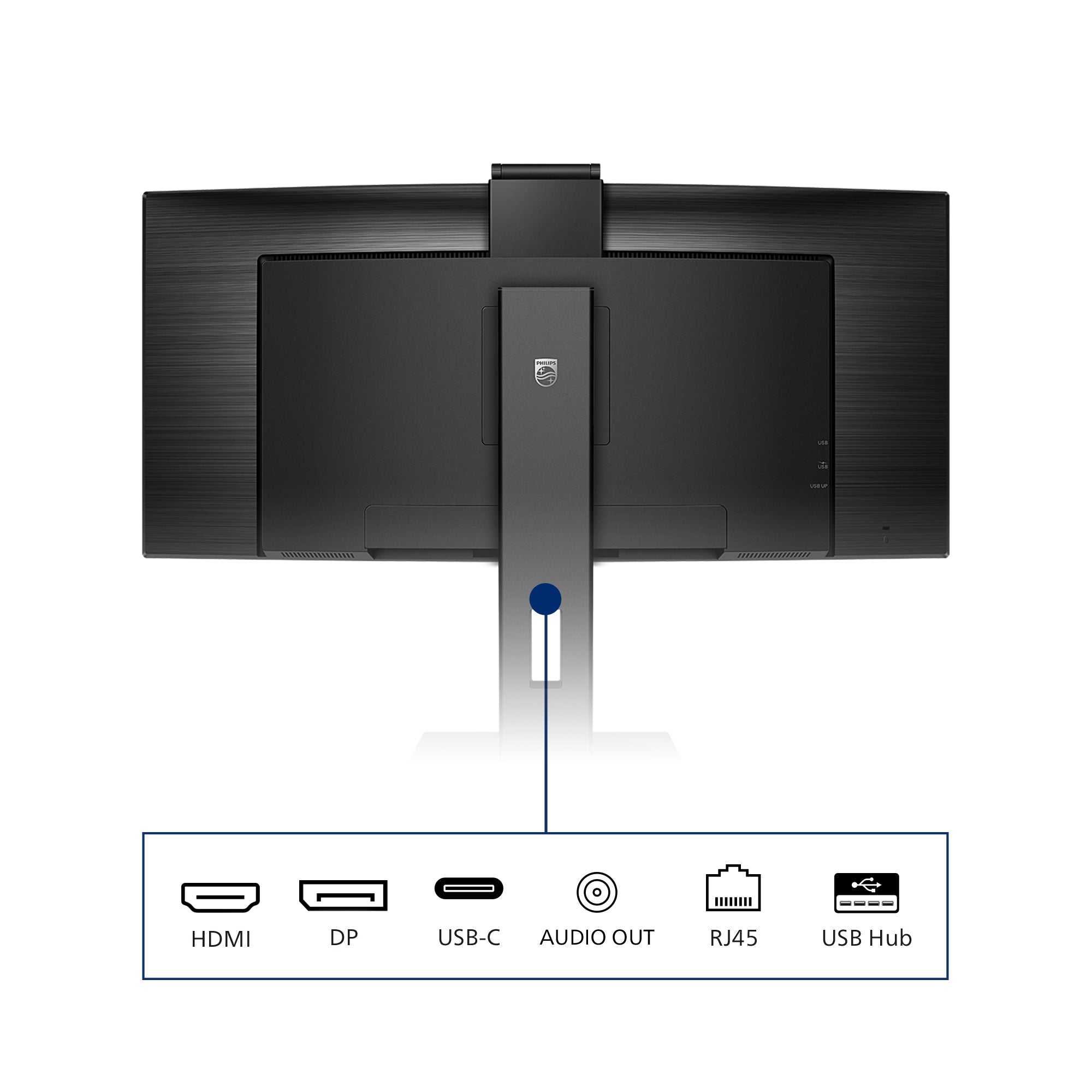 Philips P Line 346P1CRH/00 écran plat de PC 86,4 cm (34") 3440 x 1440 pixels UltraWide Quad HD LED Noir