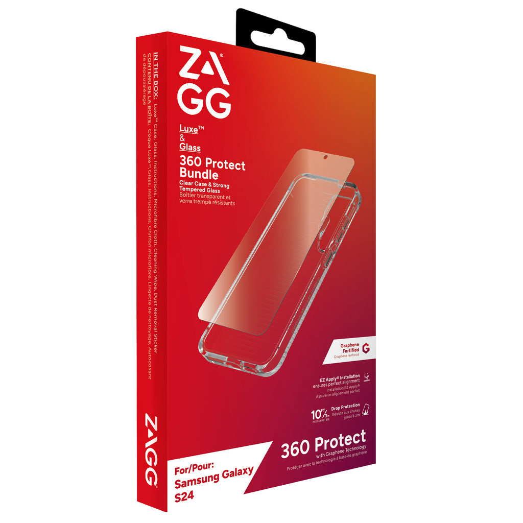ZAGG Luxe & Glass 360 Bundle coque de protection pour téléphones portables 15,8 cm (6.2") Housse Transparent - vue 3