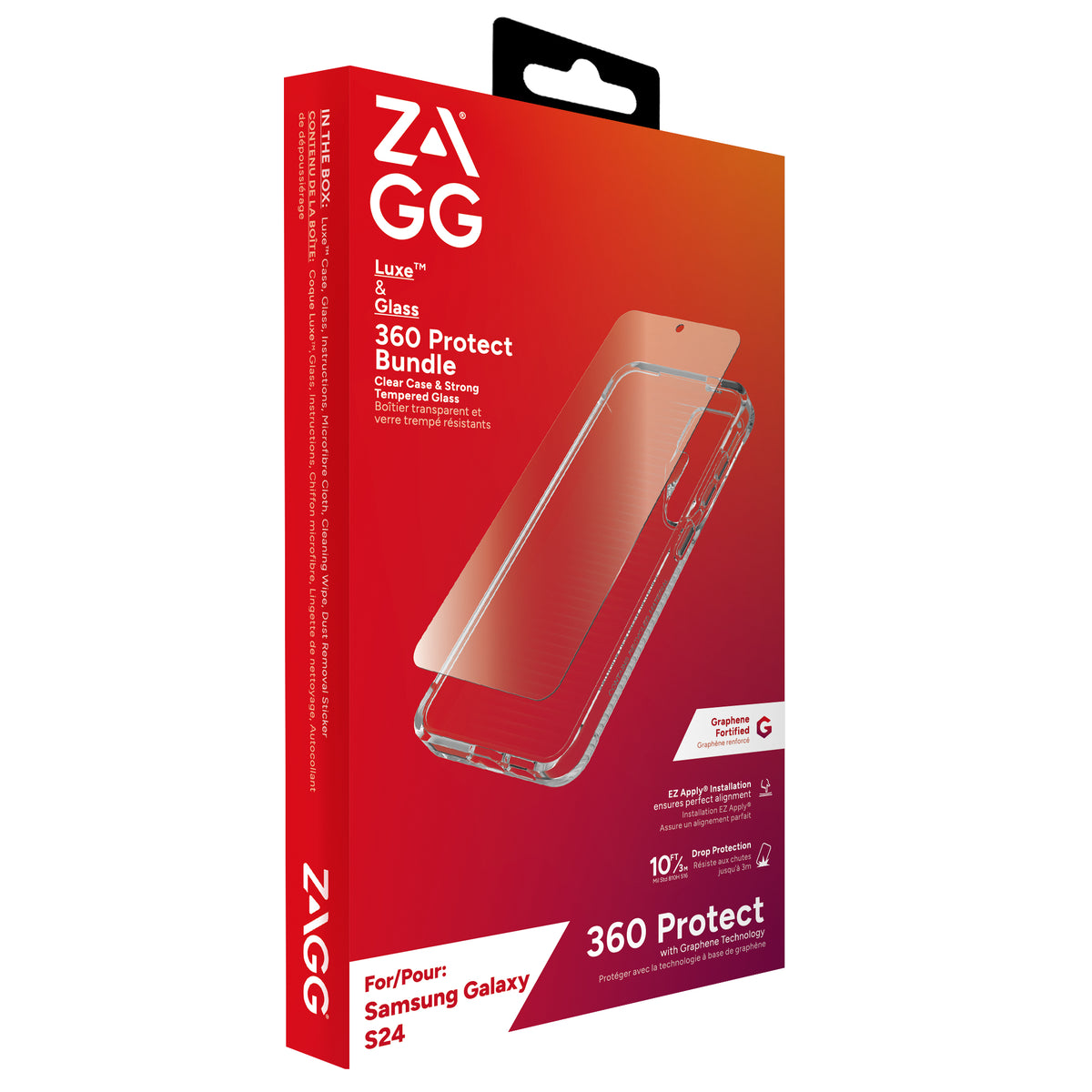 ZAGG Luxe & Glass 360 Bundle coque de protection pour téléphones portables 15,8 cm (6.2") Housse Transparent - vue 3