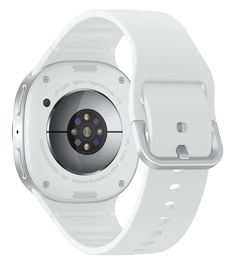 Samsung Samsung SM-L325FZSAEUB smartwatche et montre de sport 3,3 cm (1.3") AMOLED 40 mm Numérique 438 x 438 pixels Écran tactile 4G Argent Wifi GPS (satellite)
