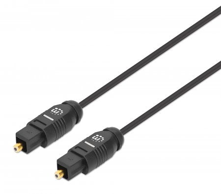 Manhattan 356060 Câble Fibre Optique Toslink, 1 m, Noir
