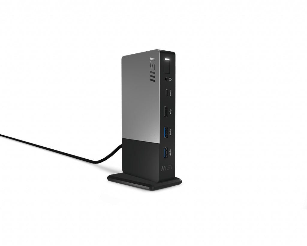 MSI USB-C Docking Station Gen 2 USB 3.2 Gen 2 (3.1 Gen 2) Type-C Noir - vue 3