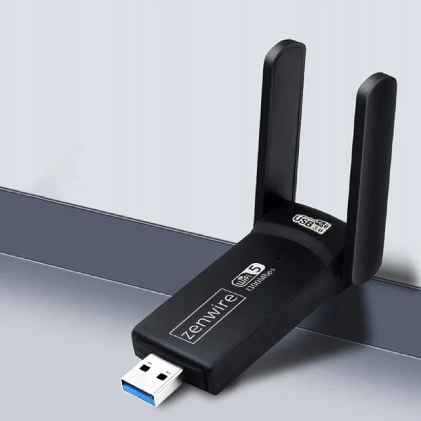 Adaptateur réseau USB 3.0 WiFi 1300 Mb/s externe 5 GHz Zenwire WD-4605AC