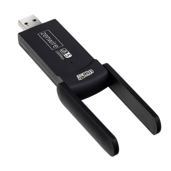 Adaptateur réseau USB 3.0 WiFi 1300 Mb/s externe 5 GHz Zenwire WD-4605AC