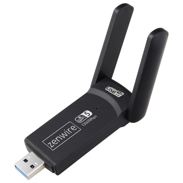 Adaptateur réseau USB 3.0 WiFi 1300 Mb/s externe 5 GHz Zenwire WD-4605AC