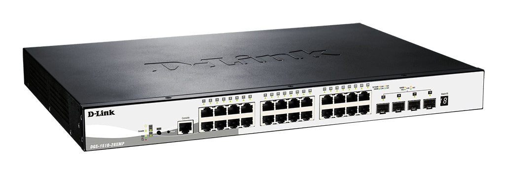 D-Link DGS-1510-28XMP Géré L2/L3 Gigabit Ethernet (10/100/1000) Connexion Ethernet, supportant l'alimentation via ce por