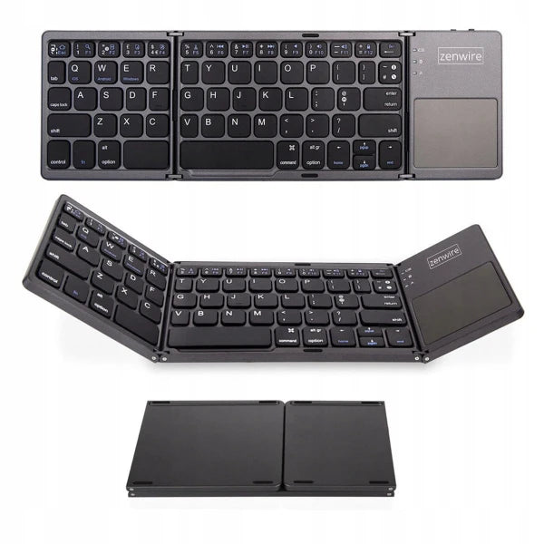 Clavier sans fil Bluetooth 5.0, pliable et portable pour tablette, modèle SLIM et silencieux, Zenwire WLK-615