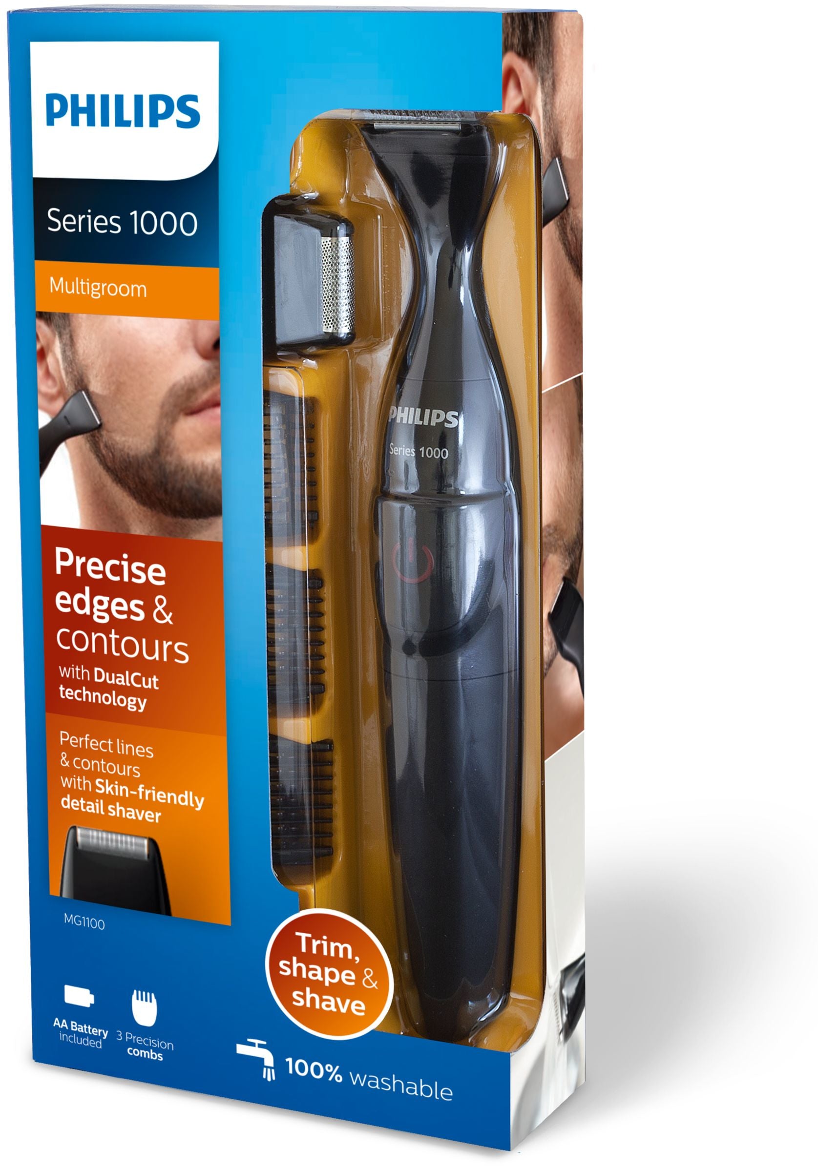 Philips MULTIGROOM Series 1000 MG1100/16 Accessoire tondeuse barbe précision ultime