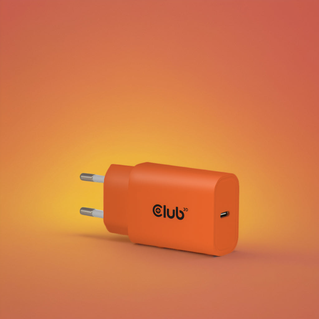 CLUB3D CAC-3023 chargeur d'appareils mobiles Smartphone, Universel Orange Secteur Charge rapide Intérieure