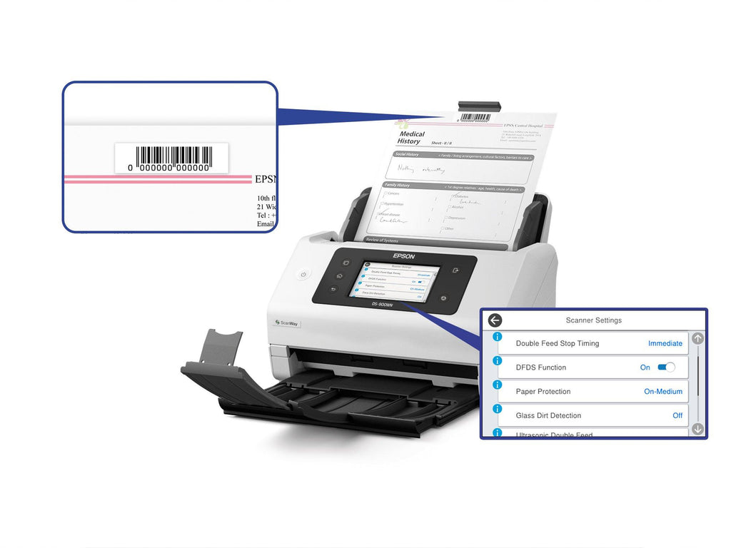 Epson WorkForce DS-900WN Alimentation feuille à feuille de scanner 600 x 600 DPI A4 Blanc