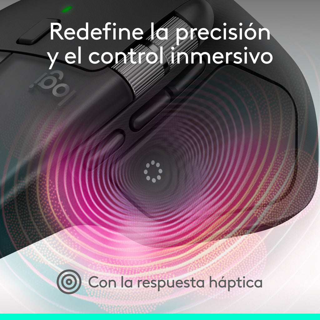 Logitech MX Master 4 for Mac, ratón Bluetooth ergonómico con respuesta háptica avanzada, desplazamiento ultrarrápido, carga USB-C, macOS, iPadOS, Windows Space Black