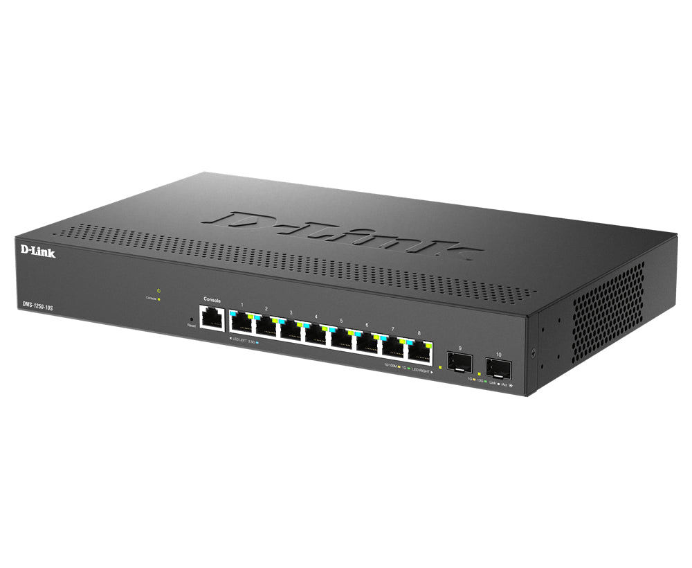 D-Link DMS-1250-10S/E Commutateur Réseau Géré 2.5G Ethernet, Noir