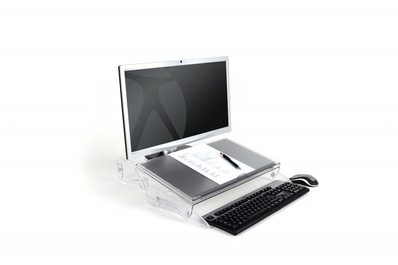 Porte-Documents et Pupitre d'Écriture FlexDesk 640, Gris Transparent