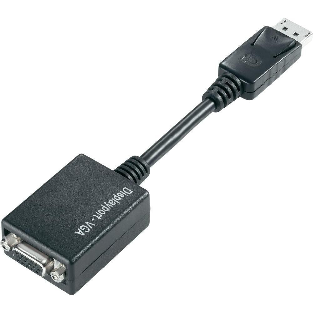 Adaptateur DisplayPort vers 2 x VGA (D-Sub), Noir, 0,07 m